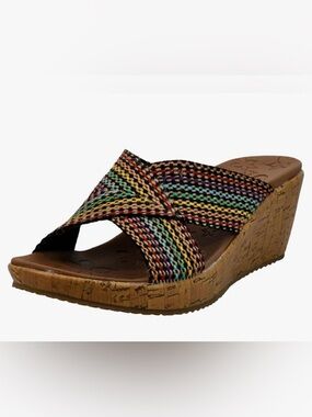 Skechers Women's Beverlee-Delighted Slip On Wedge Sandal Size 10